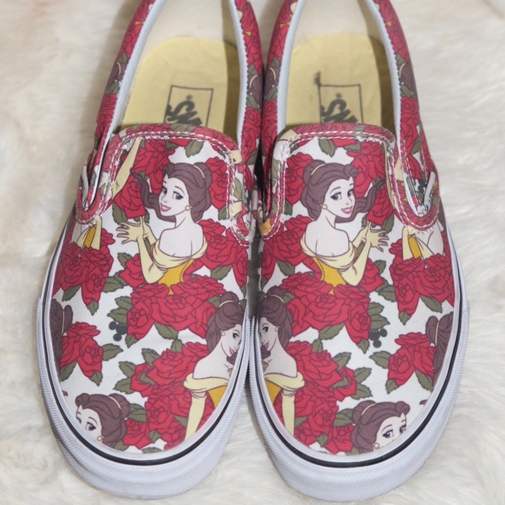 Vans Slip-On Sneakers Belle Rose Red Yellow White